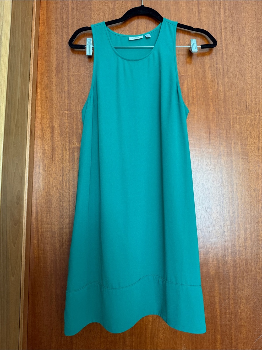 Tildon Teal Sleeveless Shift Dress